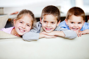 Group of children smiling